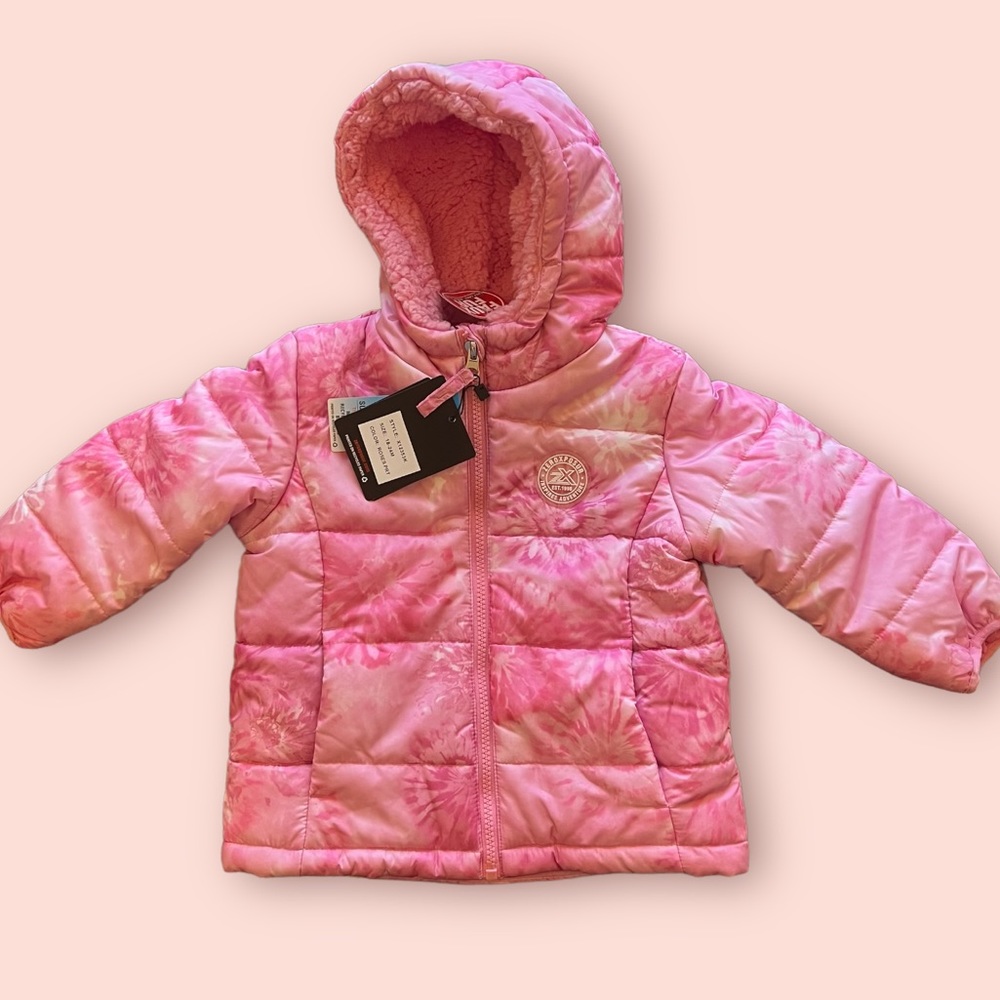 Pink Tye-die Toddler Winter Coat